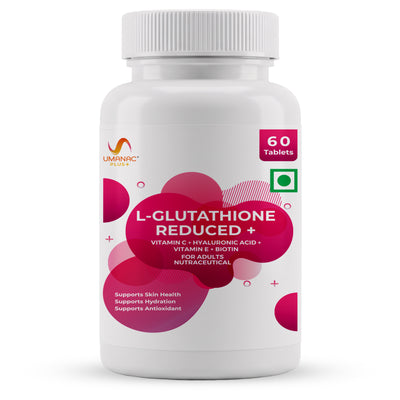 Umanac Plus Reduced L-Glutathione 500 mg with Hyaluronic Acid, 60 Tablets