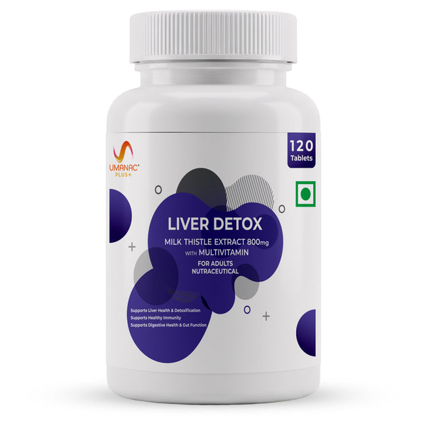 Umanac Plus Liver Detox Tablets with Milk Thistle 800 mg, 120 Tablets