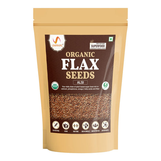 UMANAC Organic Flax seeds | Alasi/Teesi | Super Food 250g