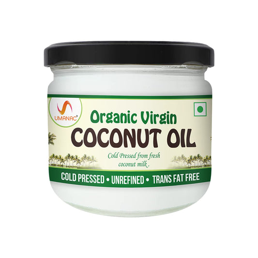 UMANAC Organic Virgin Coconut Oil | Cold Pressed | Glass Bottle 250 ml