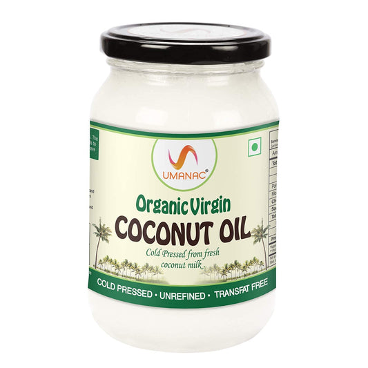 UMANAC Organic Virgin Coconut Oil | Cold Pressed | Glass Bottle 500 ml